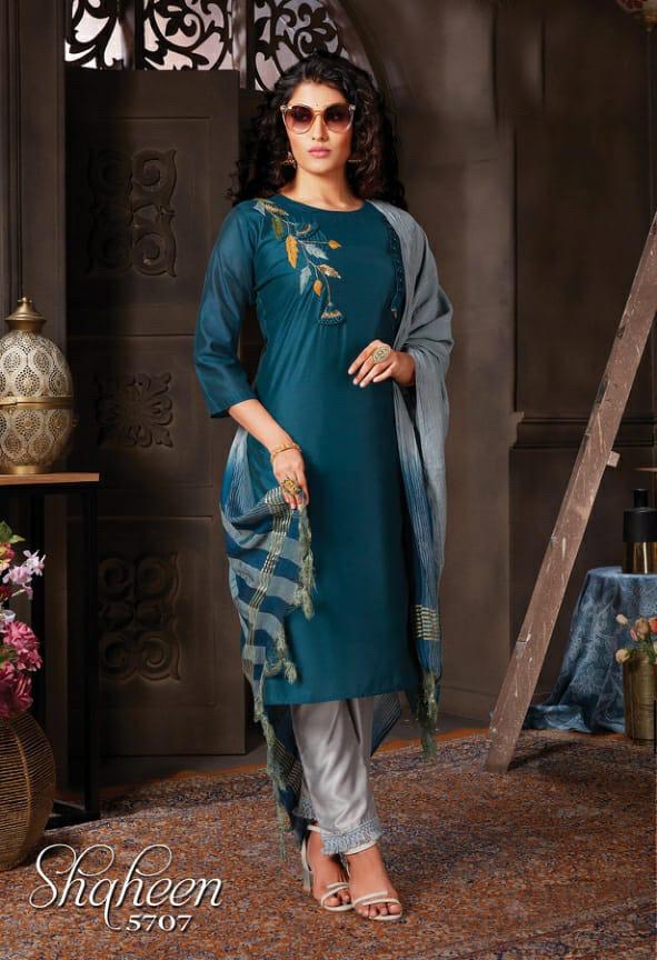 Shaheen Silk Fancy Festive Wear Readymade Salwar 